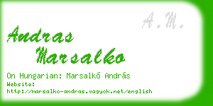 andras marsalko business card